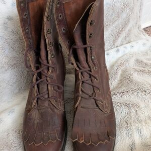 Ropers With Vibram Sole Black and Brown Boots